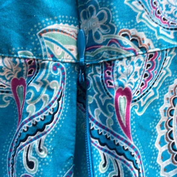 Boho Style, Shirt Size M Ann Taylor “Loft”, Blue  Paisley - Picture 8 of 9